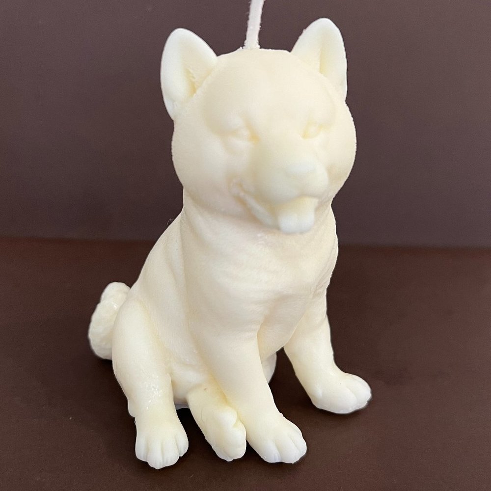 Shiba Inu dog scented candle.